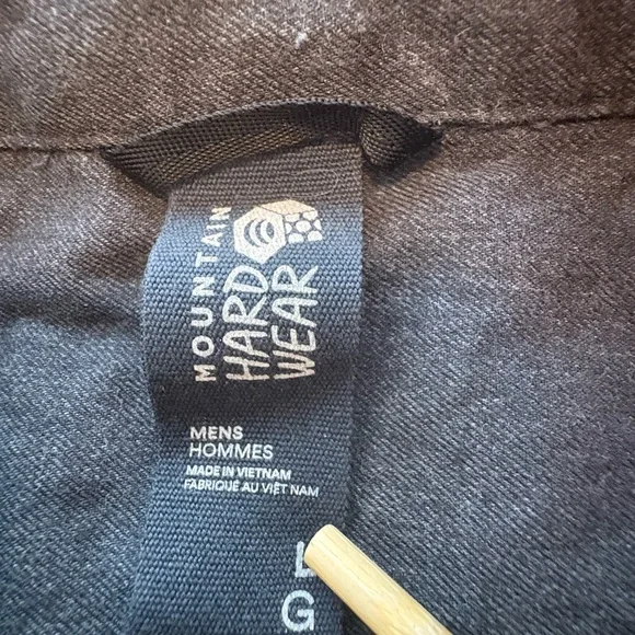 Mountain Hardware Gray Plusher Men’s Long Sleeve Soft Flannel Shirt L - Picture 7 of 7